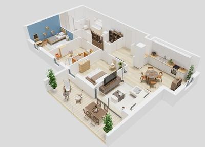 Appartement - 90 m² - 4 pièces