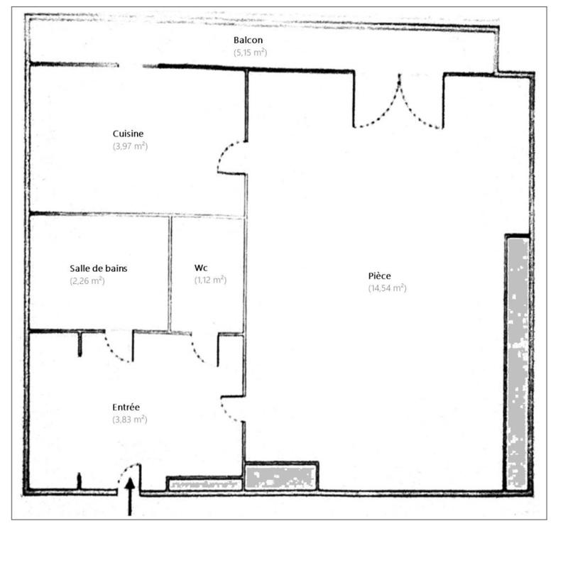 Studio - 26 m² - 1 pièce