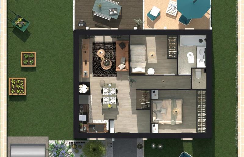 Maison - 70 m² - 3 pièces