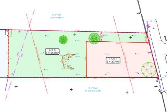 Terrain constructible - 551 m²