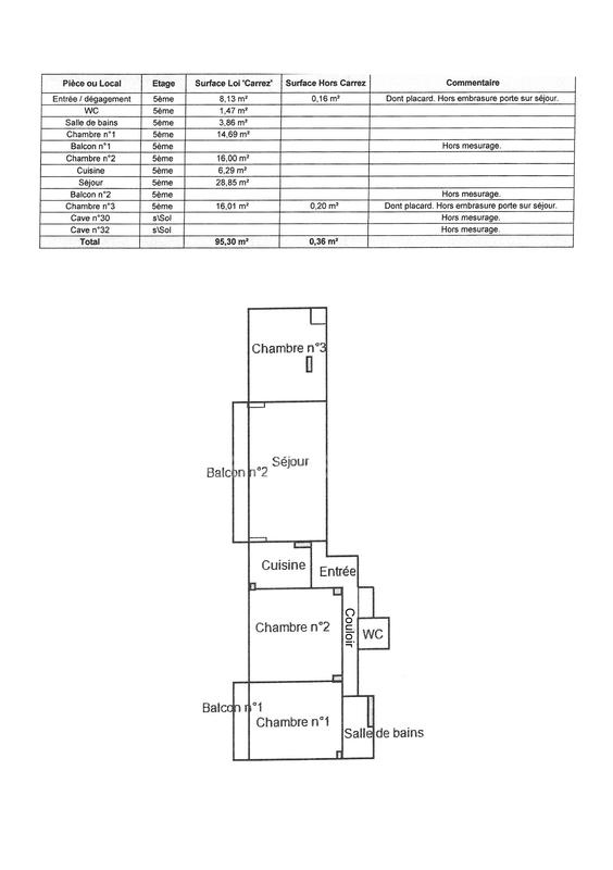 Appartement - 95 m² - 4 pièces