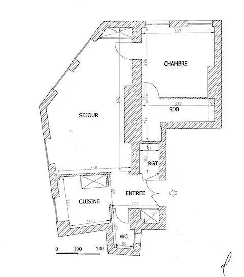 Appartement - 47 m² - 2 pièces