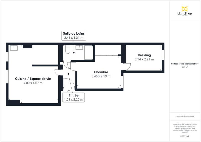 Appartement - 40 m² - 2 pièces