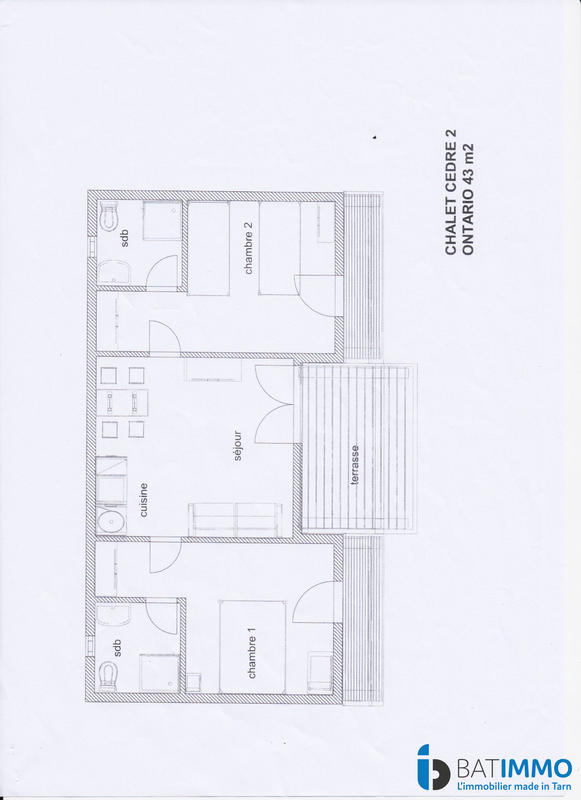 Châlet - 28 m² - 3 pièces