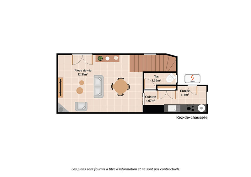 Maison - 37 m² - 2 pièces