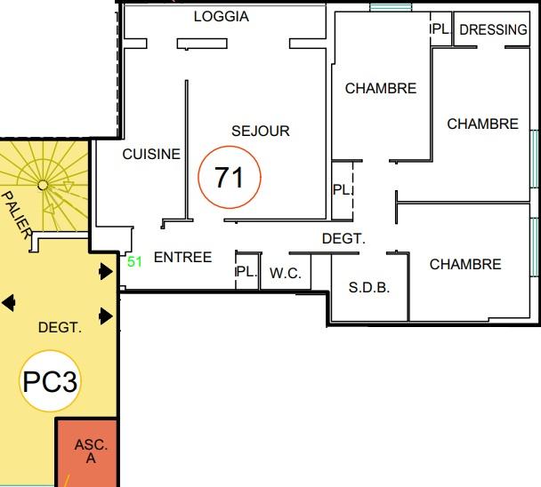 Appartement - 92 m² - 4 pièces