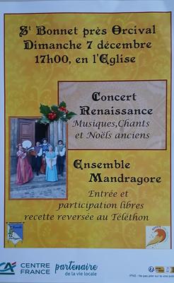 Concert de musiques et chants de la Renaissance par l'Ensemble Mandragore