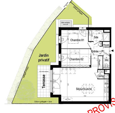 Appartement - 69 m² - 3 pièces