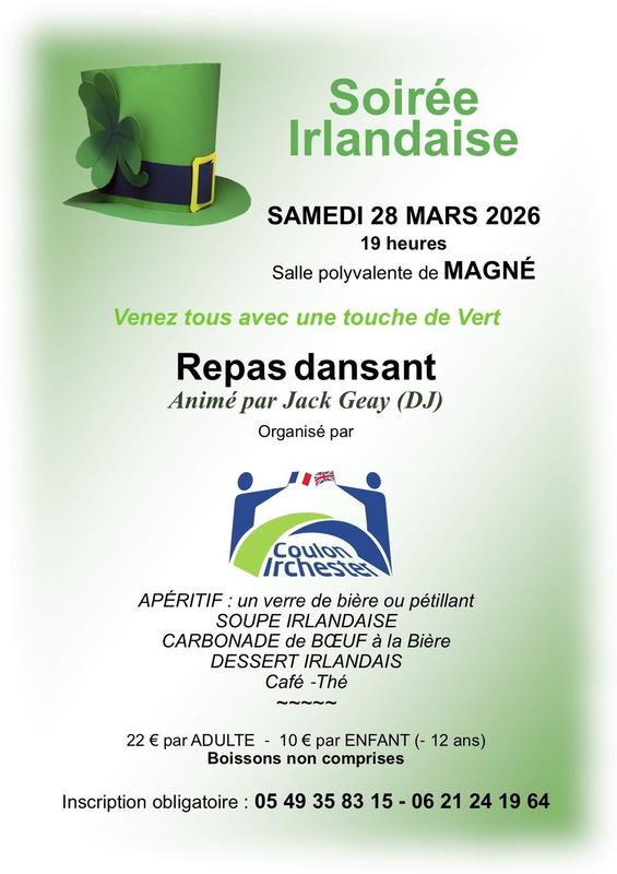 Soirée Irlandaise à Magné