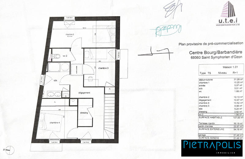 Maison - 108 m² - 5 pièces