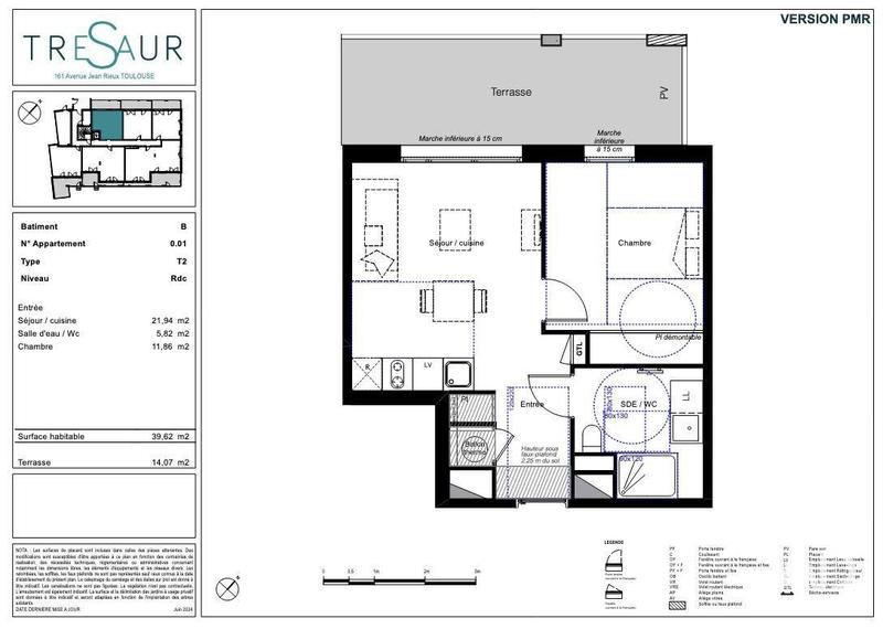 Appartement - 40 m² - 2 pièces