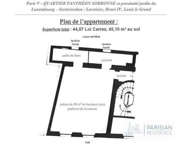 Appartement - 44 m² - 1 pièce