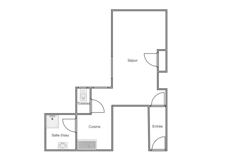 Studio - 25 m² - 1 pièce