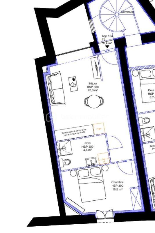 Appartement - 38 m² - 2 pièces