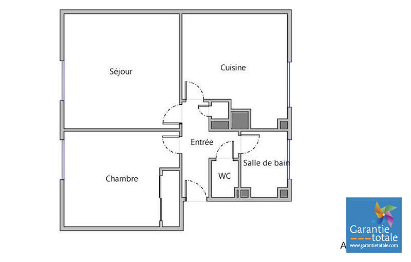 Appartement - 45 m² - 2 pièces