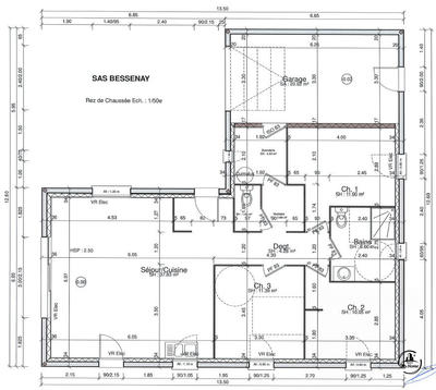 Maison - 90 m² - 5 pièces