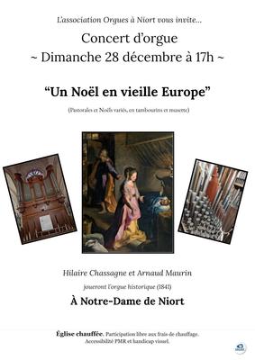 Concert d'orgue : un Noël en vieille Europe à Niort
