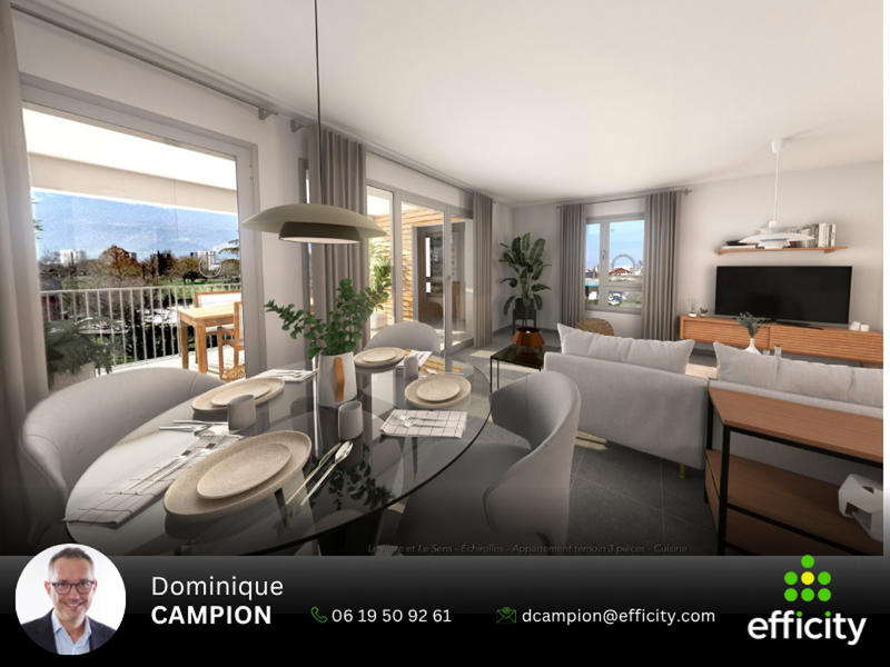 Appartement - 64 m² - 3 pièces