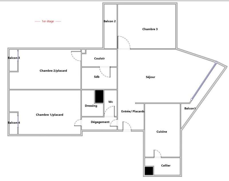 Appartement - 94 m² - 4 pièces