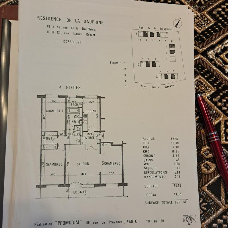 Appartement - 74 m² - 5 pièces