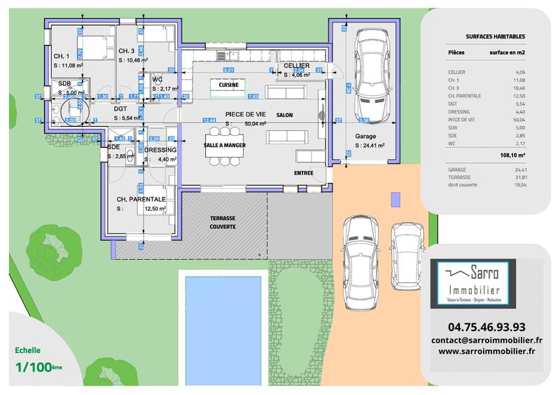 Villa - 108 m² - 4 pièces