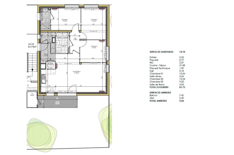 Appartement - 81 m² - 4 pièces