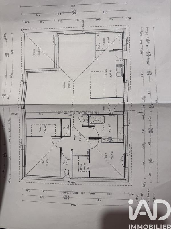 Maison - 105 m² - 4 pièces