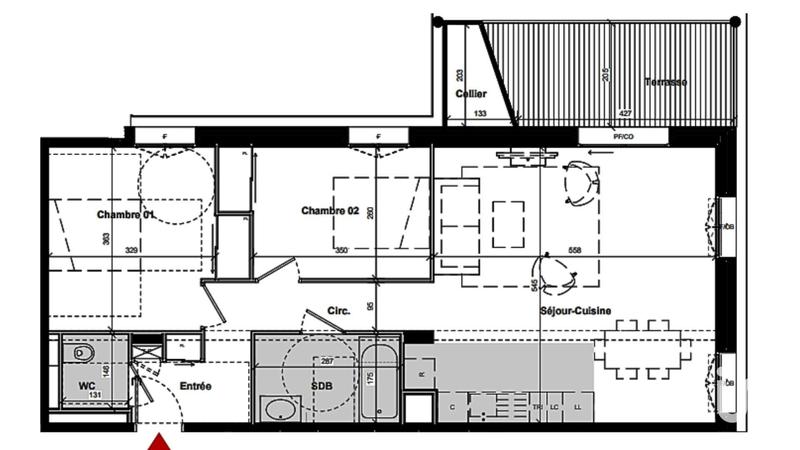 Appartement - 68 m² - 3 pièces