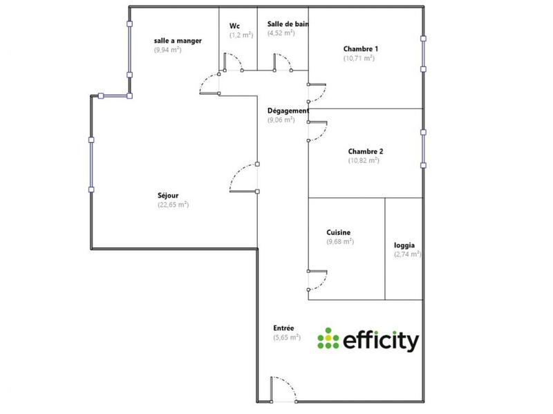 Appartement - 90 m² - 4 pièces