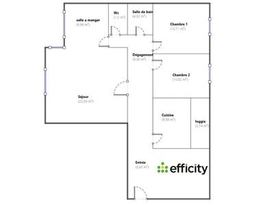 Appartement - 90 m² - 4 pièces