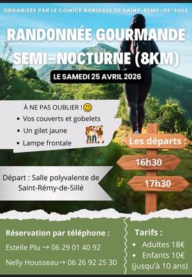 Randonnée gourmande semi-nocturne