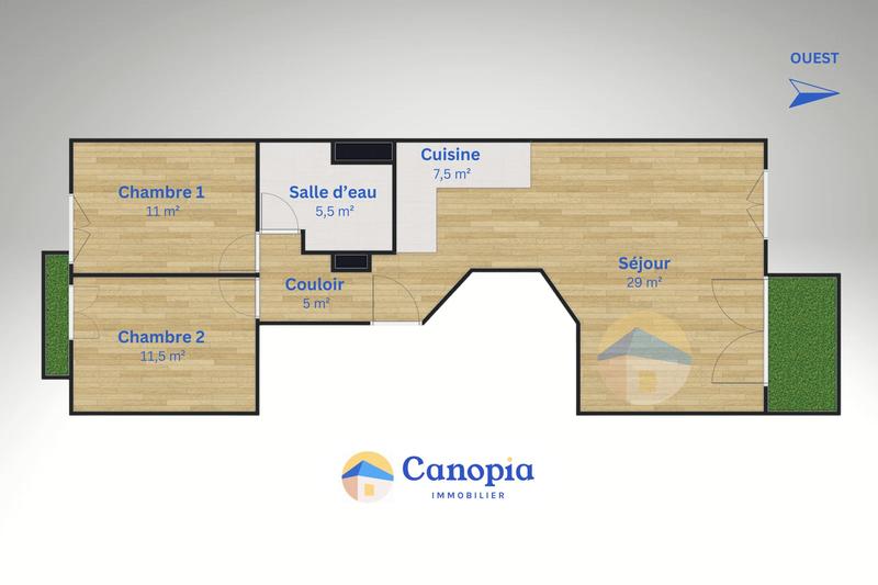 Appartement - 71 m² - 3 pièces