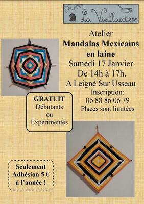 Atelier Mandalas Mexicains en laine