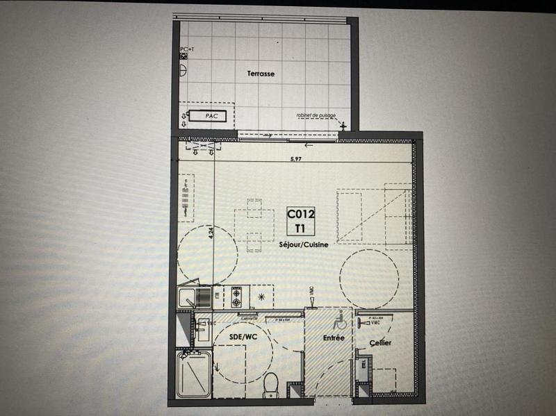 Appartement - 37 m² - 2 pièces