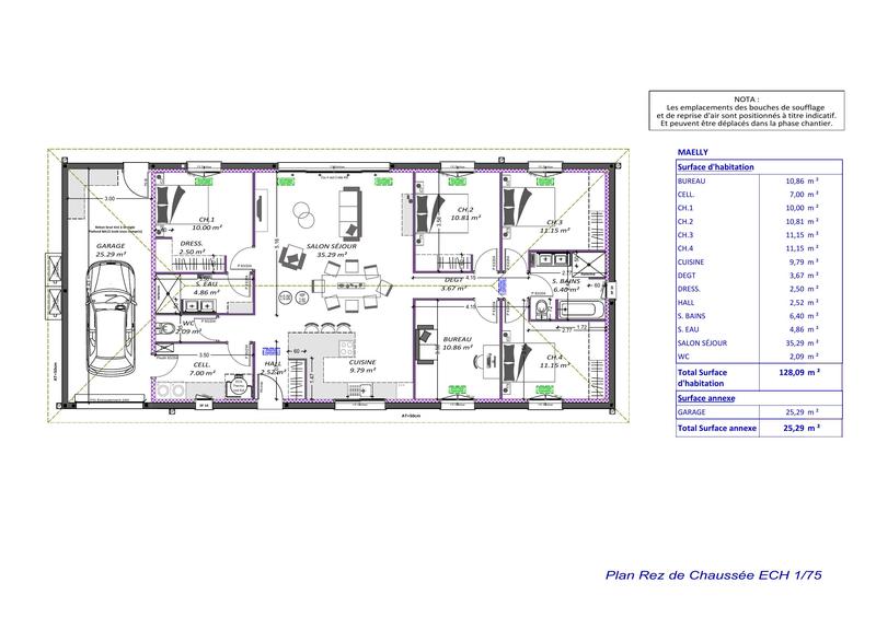Maison - 128 m² - 5 pièces