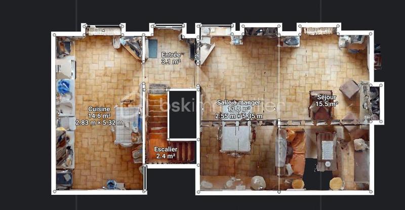 Maison de ville - 90 m² - 4 pièces