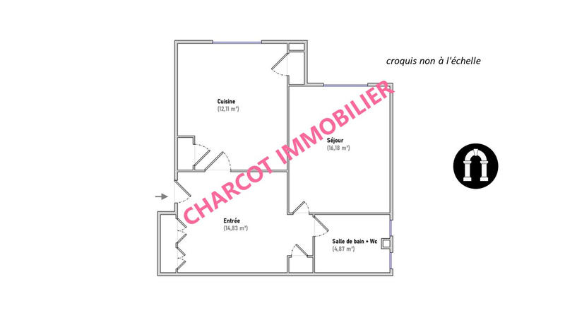 Appartement - 48 m² - 1 pièce