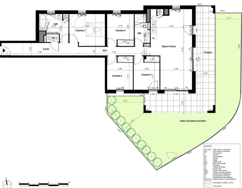 Appartement - 99 m² - 5 pièces