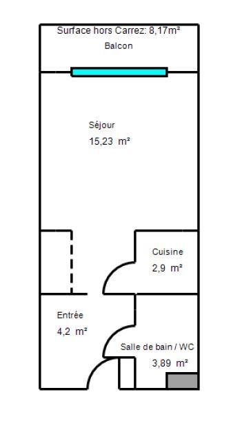 Studio - 26 m² - 1 pièce