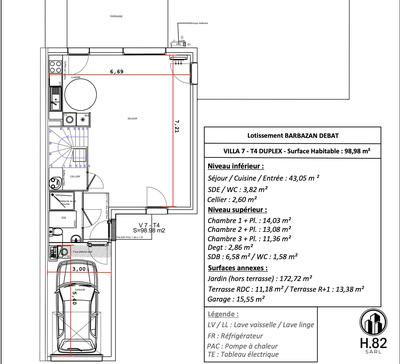 Maison - 99 m² - 4 pièces