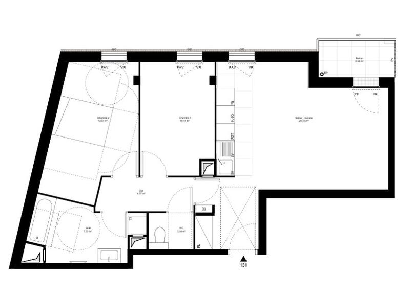 Appartement - 67 m² - 3 pièces