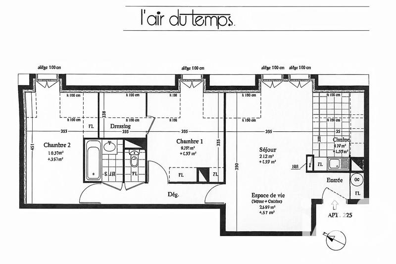 Appartement - 60 m² - 3 pièces