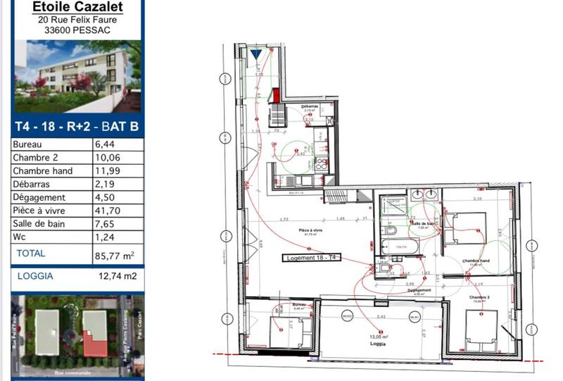 Appartement - 86 m² - 4 pièces