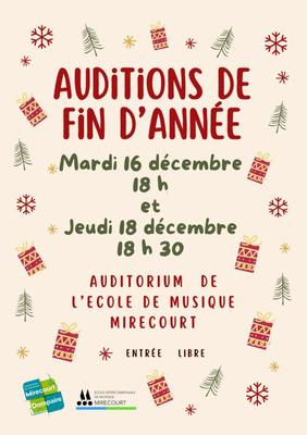 Auditions de fin d'année