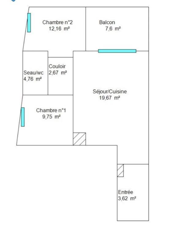 Appartement - 52 m² - 3 pièces