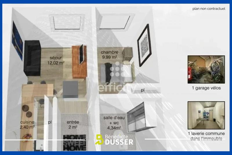 Appartement - 31 m² - 2 pièces