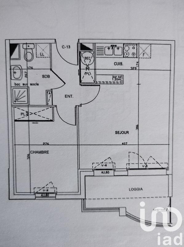 Appartement - 40 m² - 2 pièces
