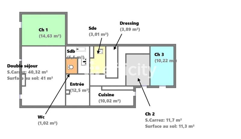 Appartement - 123 m² - 5 pièces