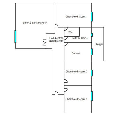 Appartement - 89 m² - 4 pièces
