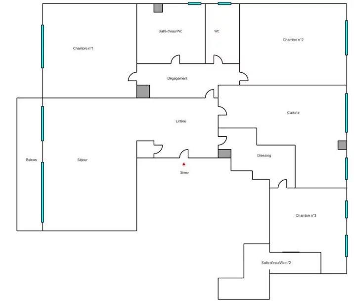 Appartement - 130 m² - 5 pièces